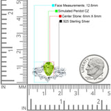 Two Piece Pear CZ Ring