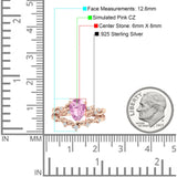 Two Piece Pear CZ Ring