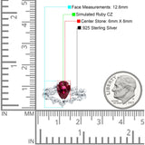 Two Piece Pear CZ Ring