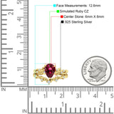 Two Piece Pear CZ Ring