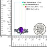 Two Piece Oval CZ Ring