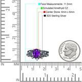 Two Piece Oval CZ Ring