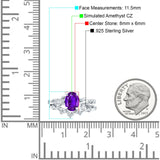 Two Piece Oval CZ Ring