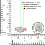 Two Piece Oval CZ Ring