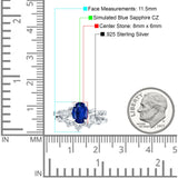 Two Piece Oval CZ Ring