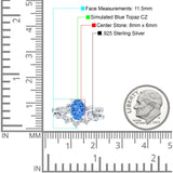 Two Piece Oval CZ Ring