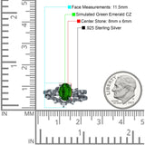 Two Piece Oval CZ Ring