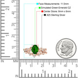 Two Piece Oval CZ Ring