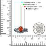 Two Piece Oval CZ Ring