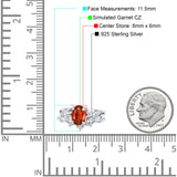 Two Piece Oval CZ Ring