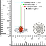 Two Piece Oval CZ Ring