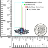 Two Piece Oval Natural Stone Chevron Rings