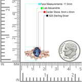 Two Piece Oval Natural Stone Chevron Rings