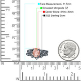 Two Piece Oval CZ Ring