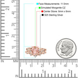 Two Piece Oval CZ Ring