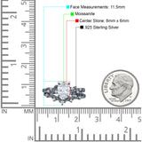 Two Piece Oval Natural Stone Chevron Rings