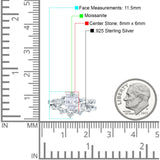 Two Piece Oval Natural Stone Chevron Rings