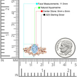 Two Piece Oval Natural Stone Chevron Rings