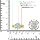 Two Piece Oval Natural Stone Chevron Rings