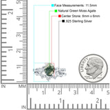 Two Piece Oval Natural Stone Chevron Rings