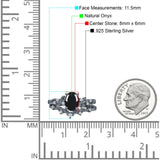 Two Piece Oval Natural Stone Chevron Rings