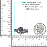 Two Piece Oval Natural Stone Chevron Rings