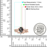 Two Piece Oval Natural Stone Chevron Rings