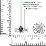 Two Piece Oval Natural Stone Chevron Rings