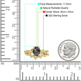 Two Piece Oval Natural Stone Chevron Rings