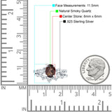 Two Piece Oval Natural Stone Chevron Rings