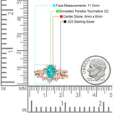 Two Piece Oval CZ Ring