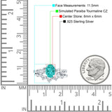 Two Piece Oval CZ Ring