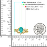 Two Piece Oval CZ Ring