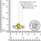 Two Piece Oval CZ Ring