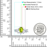 Two Piece Oval CZ Ring