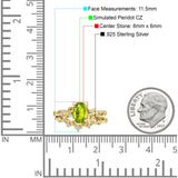 Two Piece Oval CZ Ring