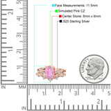 Two Piece Oval CZ Ring