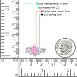 Two Piece Oval CZ Ring