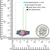 Two Piece Oval CZ Ring