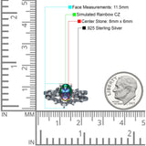 Two Piece Oval CZ Ring