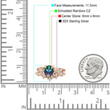 Two Piece Oval CZ Ring