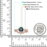 Two Piece Oval CZ Ring