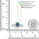 Two Piece Oval CZ Ring