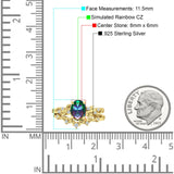 Two Piece Oval CZ Ring