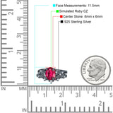 Two Piece Oval CZ Ring