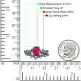 Two Piece Oval CZ Ring