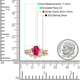 Two Piece Oval CZ Ring