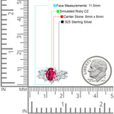 Two Piece Oval CZ Ring
