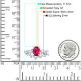 Two Piece Oval CZ Ring