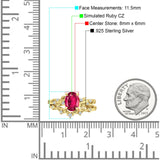 Two Piece Oval CZ Ring